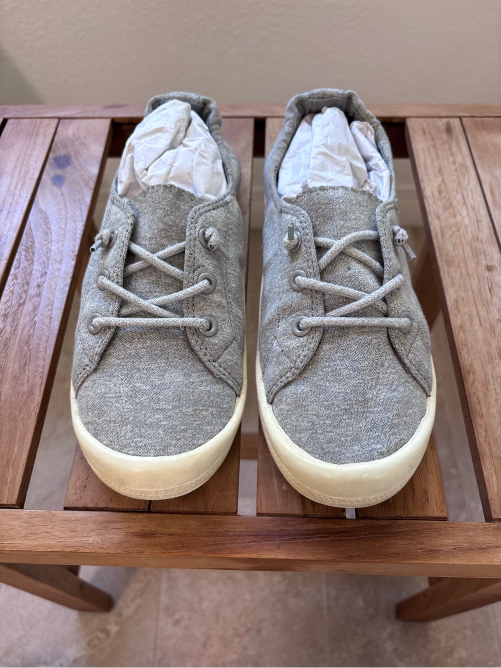 Madden Girl Gray Canvas Lace-Up Sneakers